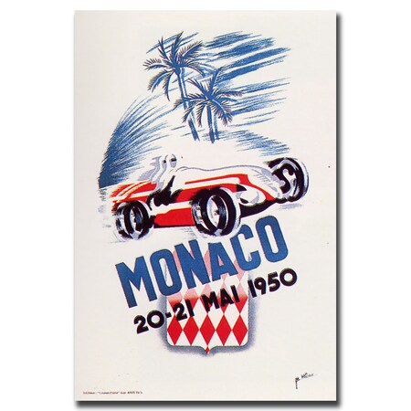 'Monaco 1950' Canvas Art,18x24